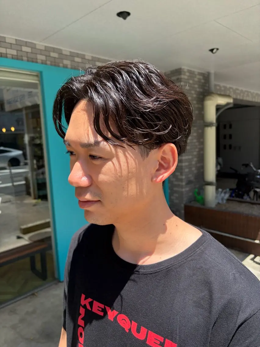 メンズ カット パーマ 永吉 琉海のヘアスタイル