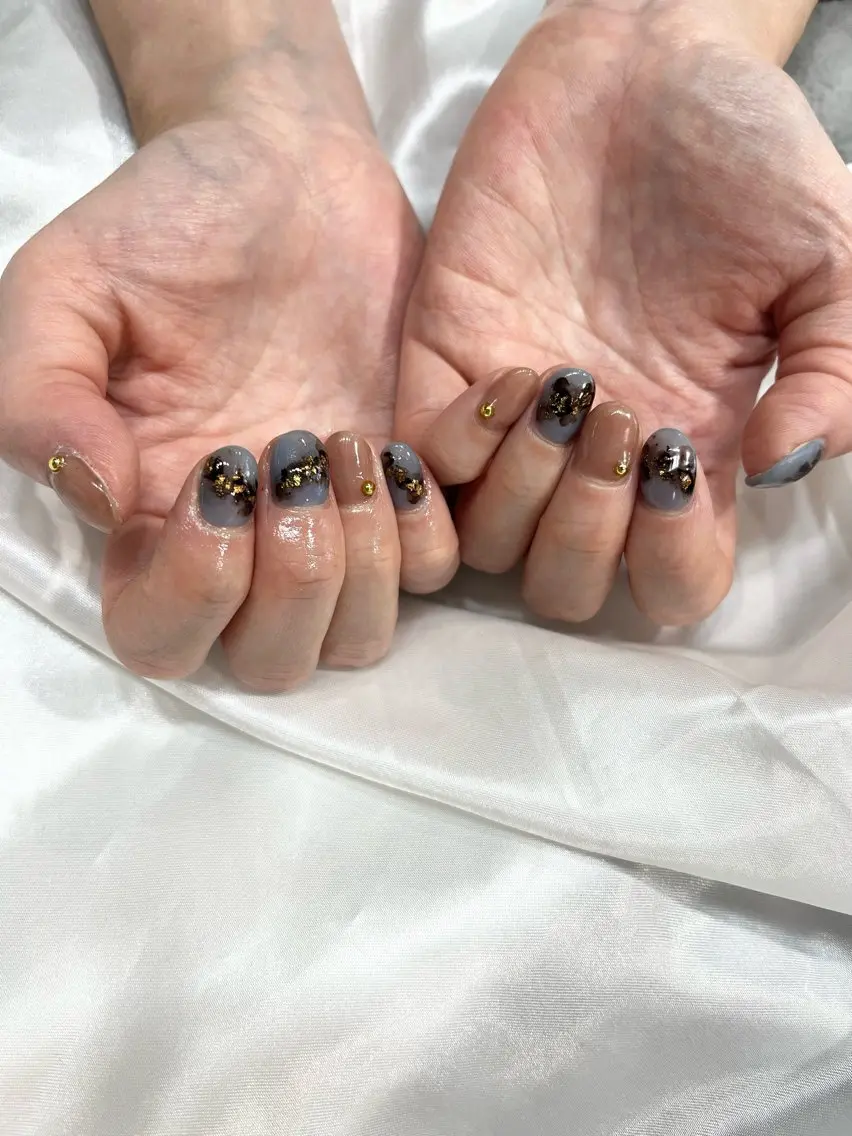 ネイル アートネイル ゴールド ハンドネイル フットネイル nailsister ただのネイルデザイン
