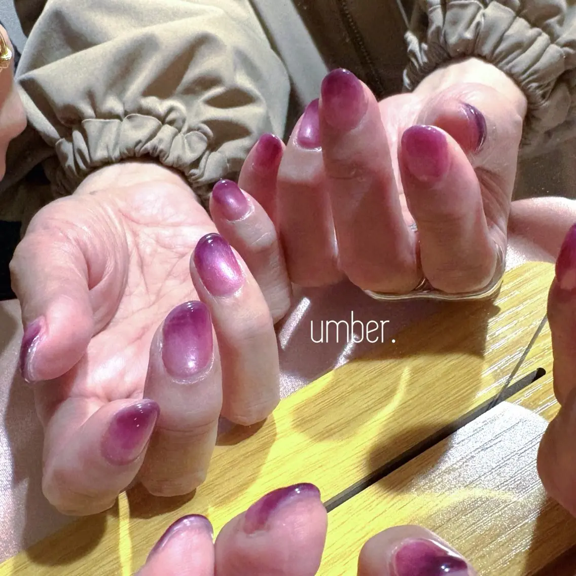 ネイル ハンドネイル umber 三茶1分のネイルデザイン