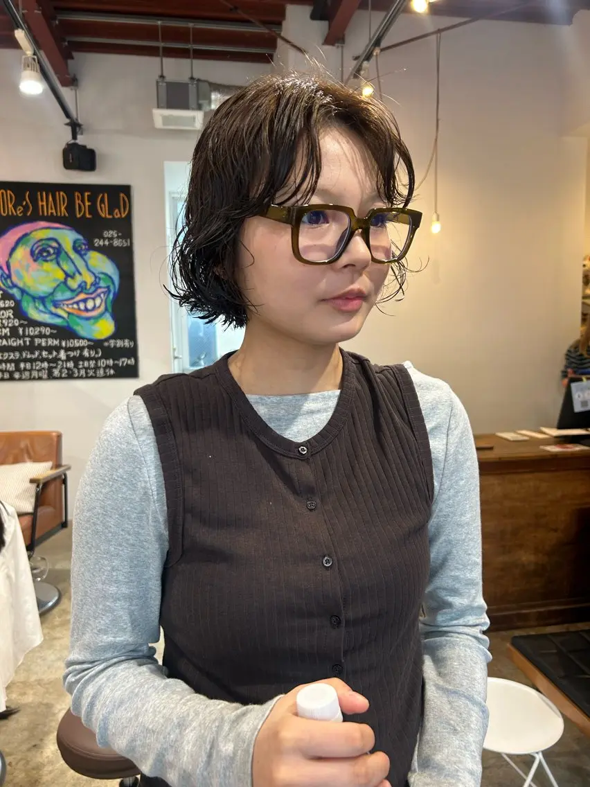 ミディアム カット パーマ ORe'S HAIR BE　GLaDまなみのヘアスタイル