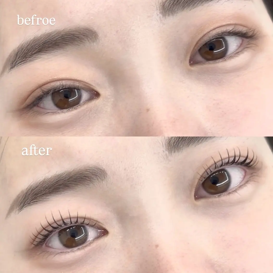 マツエク・マツパ 束感まつ毛 一重×まつ毛パーマ eyelash salon CIELのマツエク・マツパデザイン