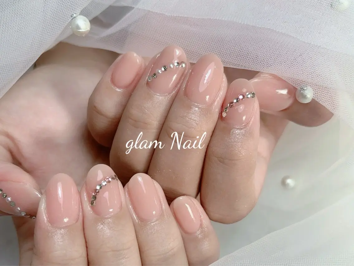 ネイル エツメ💅 長さ出し🎀デザインのネイルデザイン