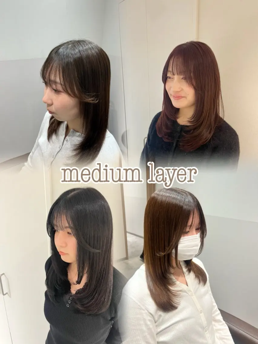 セミロング トリートメント 大宮レイヤーカット× 透明感カラー　rioのヘアスタイル