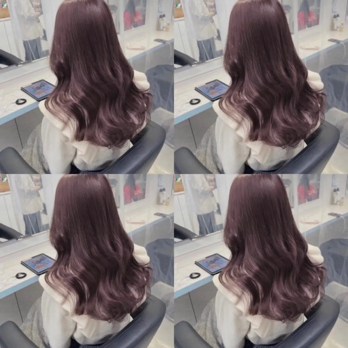 ミディアム カット ヘアカラー トリートメント 顔周りレイヤー/新宿 /モテ艶カラー/航介のヘアスタイル