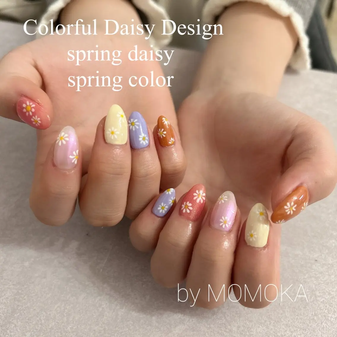 ネイル フラワーネイル ハンドネイル Momo nailsalonのネイルデザイン