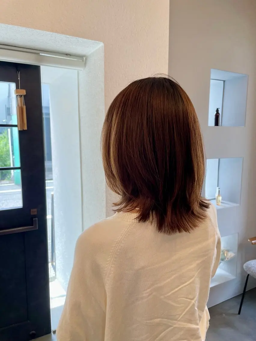 ミディアム 吉富 博美のヘアスタイル