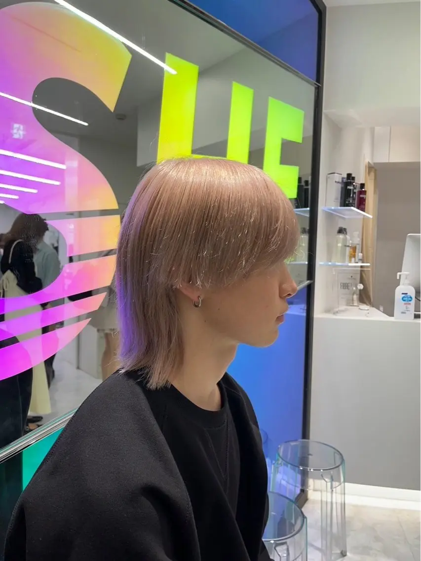 カラー メンズ ヘアカラー 🖤メンズハイトーン /カットRisa🖤のヘアスタイル