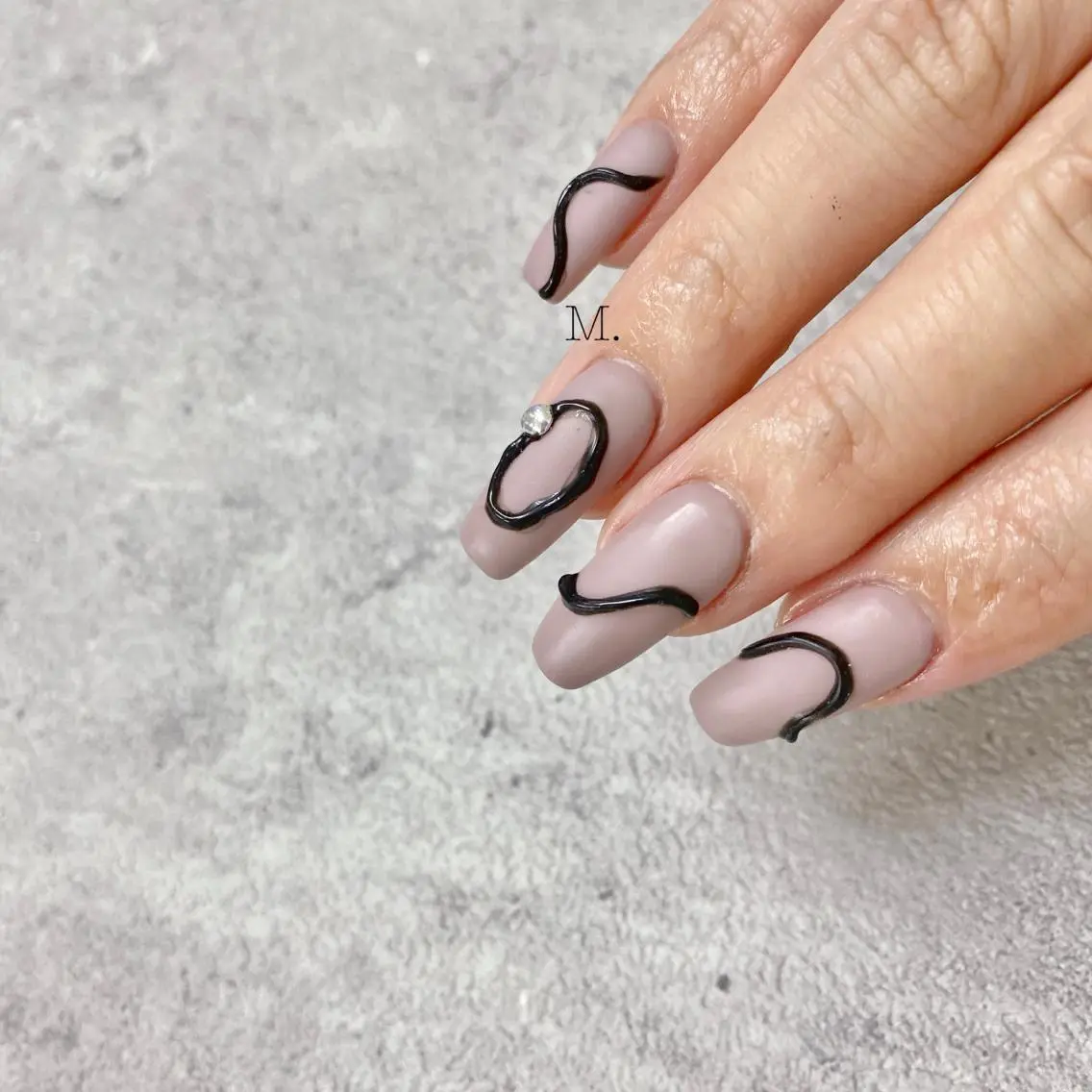 ネイル マットネイル C.Nail ネイリストのネイルデザイン