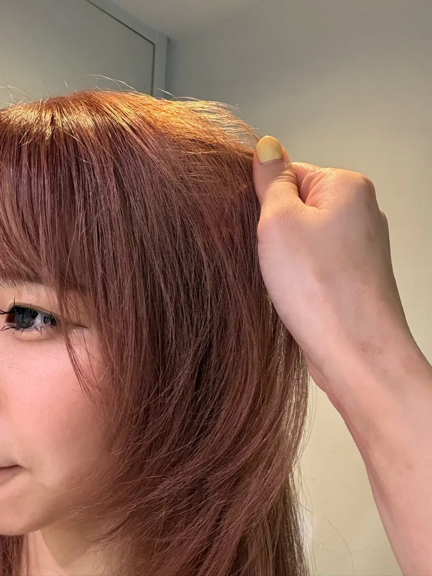ロング カラー ベージュカラー ブリーチ ダブルカラー ピンクカラー ピンクベージュ ヘアカラー 長谷川 ななこのヘアスタイル
