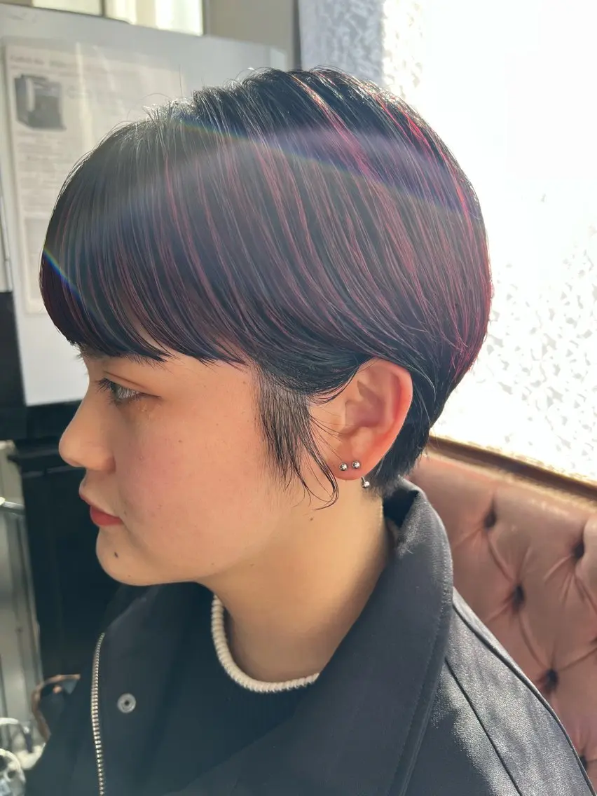 ショート 紙屋町ショート /ボブ　パーマ河内蓮のヘアスタイル