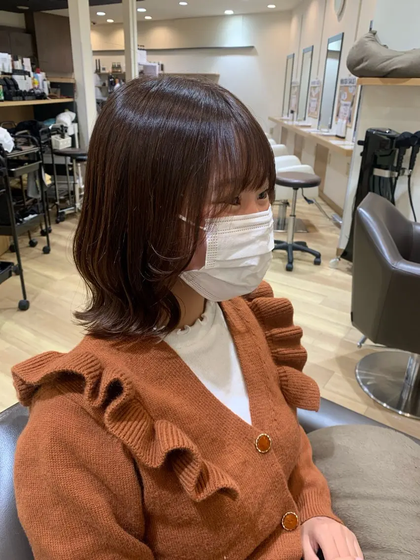 カラー ブラウンカラー ヘアカラー 🫧縮毛矯正/透明感 カラー🎀みずきのヘアスタイル
