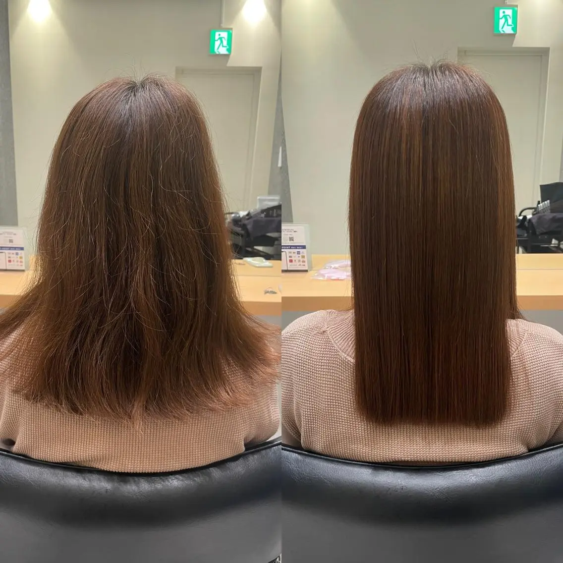 セミロング セミロングパーマ 縮毛矯正 トリートメント 酸熱トリートメント トリートメント 髪質改善ヘアケア 艶髪特化/上田のヘアスタイル