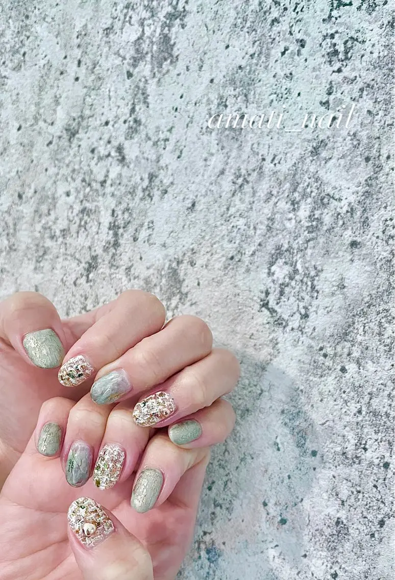 ネイル フットネイル ジェルネイル マグネットネイル ミラーネイル ニュアンスネイル ハンドネイル amati_nail TAKAKOのネイルデザイン