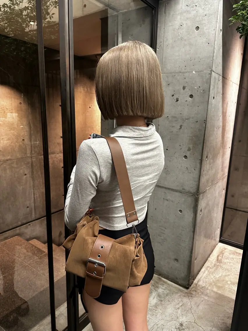 ミディアム 西 美羽のヘアスタイル