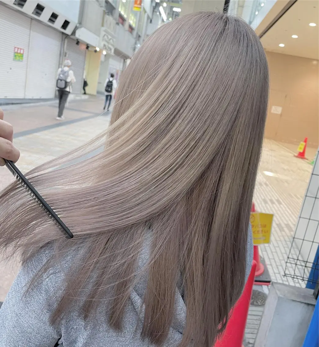 セミロング カラー ベージュカラー ミルクティーベージュ 髪質改善 トリートメント 酸熱トリートメント カット ヘアカラー 限定クーポン 💕大量更新ブリーチのヘアスタイル