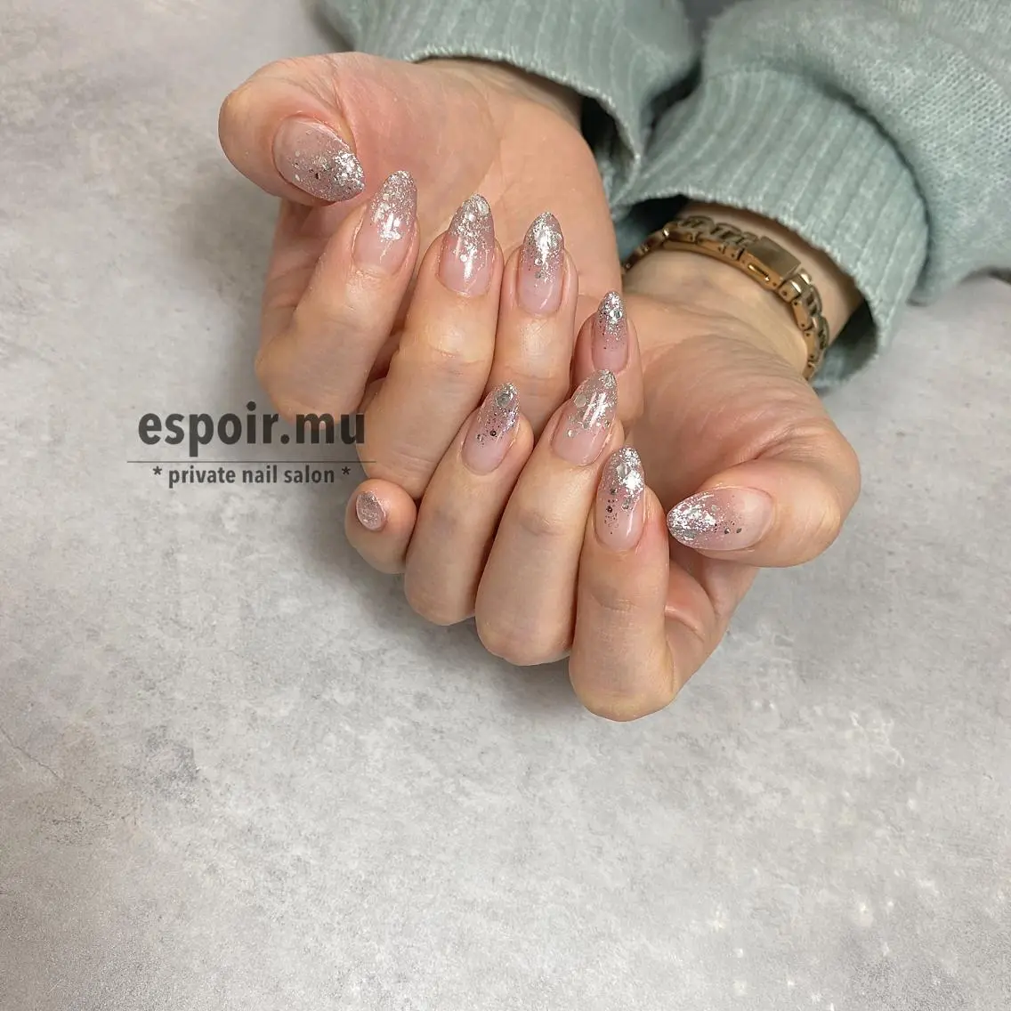 ロング ネイル espoir. muのネイルデザイン