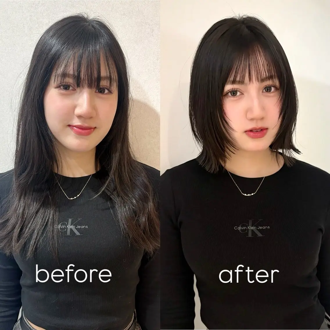 セミロング パーマ 縮毛矯正 Bonheur umedaのヘアスタイル