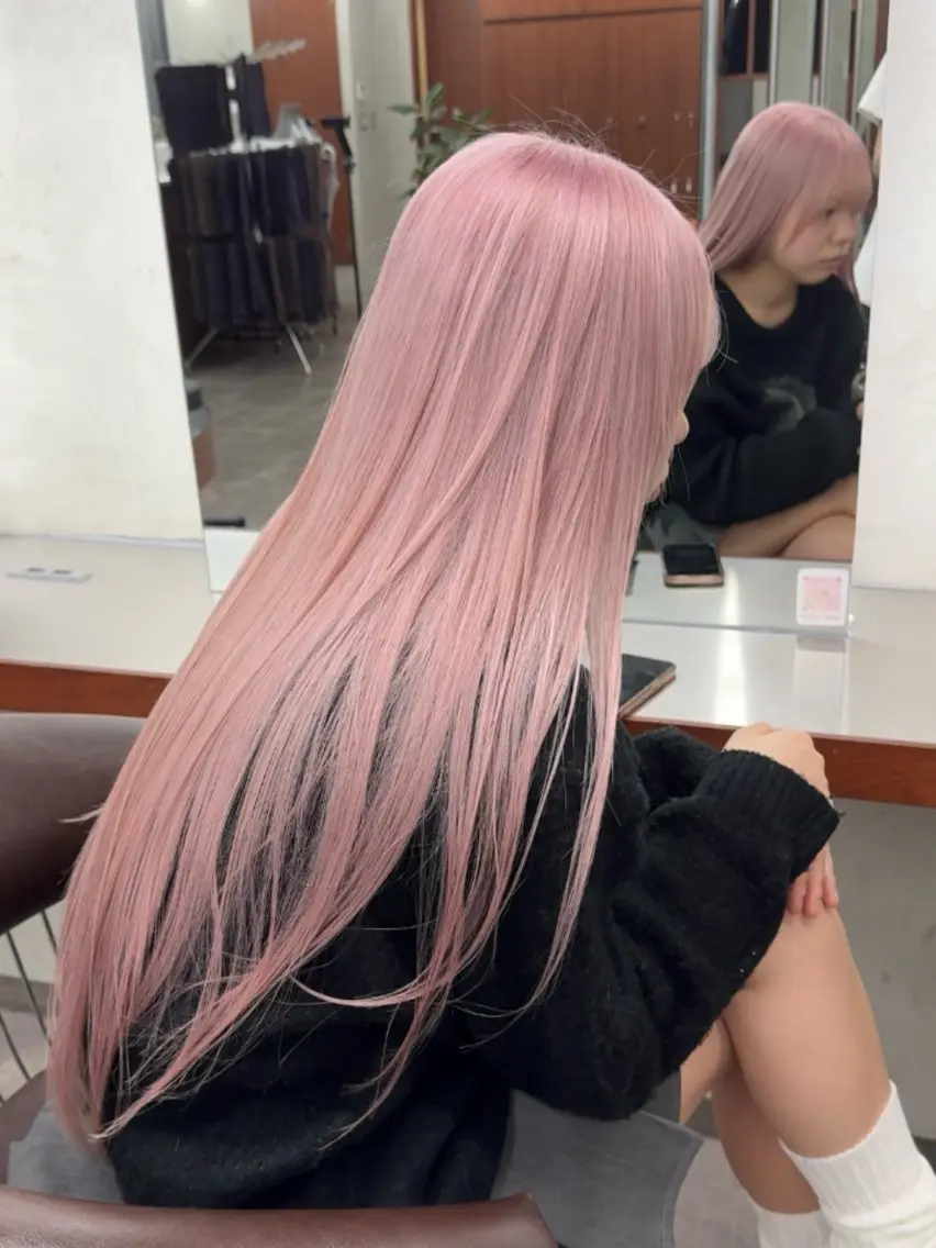 ロング カラー アッシュ ベージュカラー ブリーチ ケアブリーチ ダブルカラー カット ヘアカラー トリートメント ブリーチ ハイトーン 特化🌈フジタハルキのヘアスタイル
