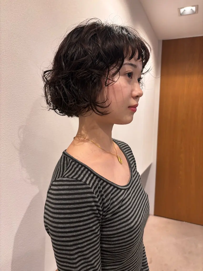 ショート パーマ オーガニックカラー/ 表参道/ルカのヘアスタイル