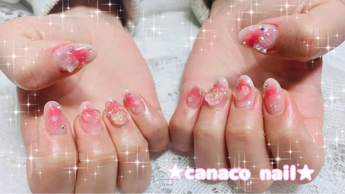 ネイル アートネイル チークネイル ジェルネイル パラジェル 春ネイル ハンドネイル ハンドケア ベテランネイル cnc nailのネイルデザイン