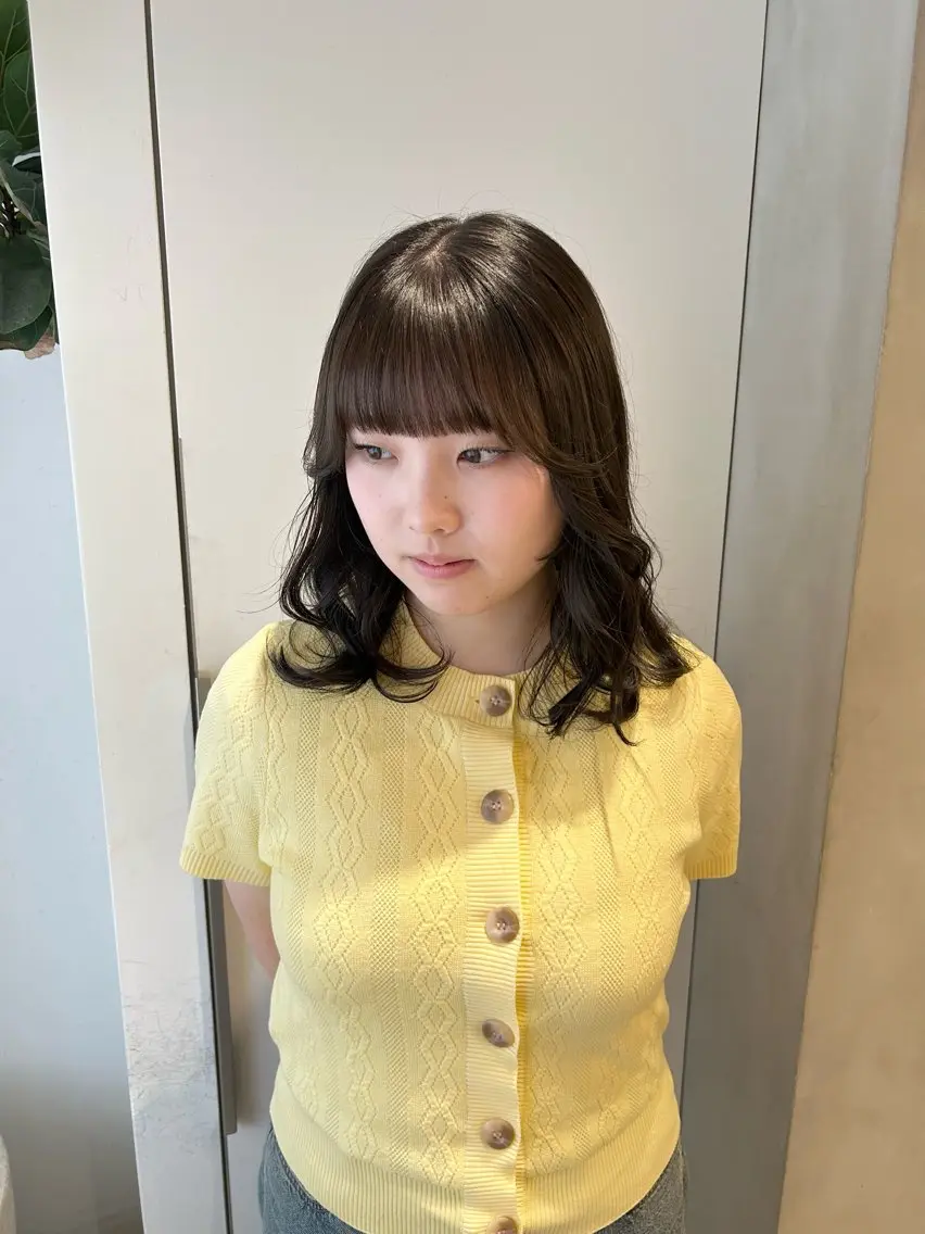 ミディアム カラー カット ヘアカラー トリートメント 🧚つやさらhair 🧚manakaのヘアスタイル