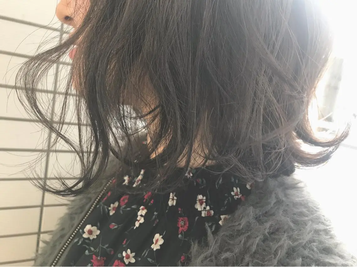 ミディアム カラー オリーブカラー カット 縮毛矯正 店長福島成美/髪質 改善縮毛矯正/カラーのヘアスタイル