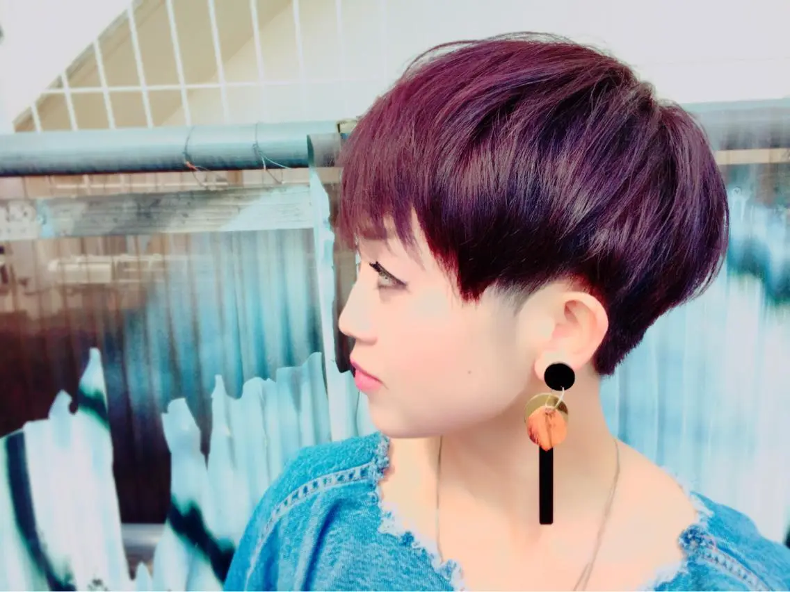 ショート カラー イルミナカラー ショートヘア カット ヘアカラー パルーザ代表👑 YUYAのヘアスタイル