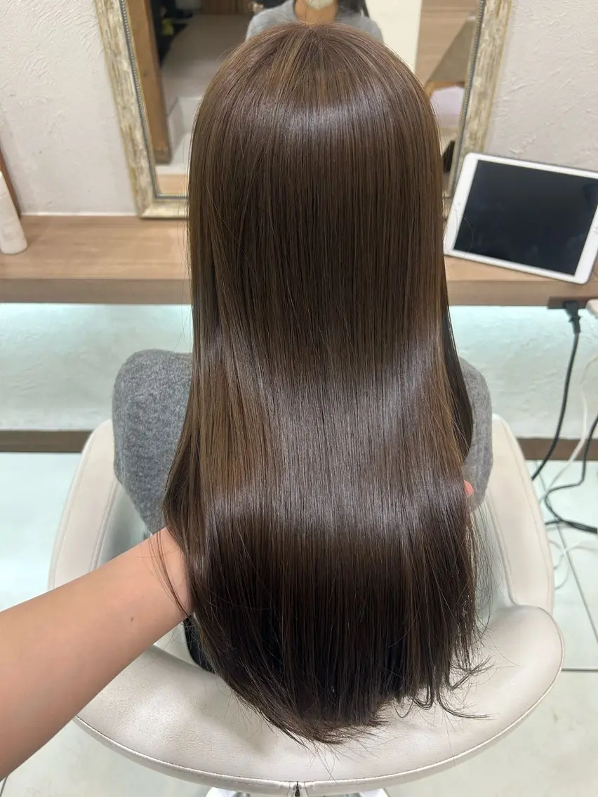 ロング カラー カット ヘアカラー トリートメント 似合わせカラー/艶 髪質改善/ヨシザキのヘアスタイル