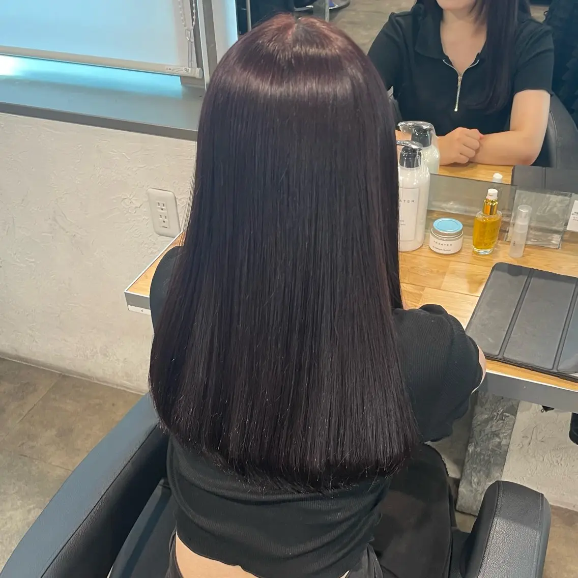 セミロング カラー 表参道♡暗髪♡ 艶カラー♡アユミのヘアスタイル