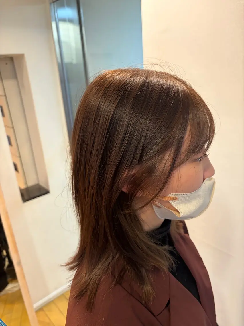 ミディアム カット ヘアカラー igrek田口 響希のヘアスタイル