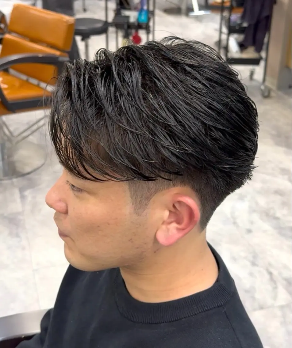 ショート パーマ メンズ メンズパーマ 刈り上げ ニュアンスパーマ カット パーマ ニュアンスパーマ/ メンズパーマ/いつきのヘアスタイル