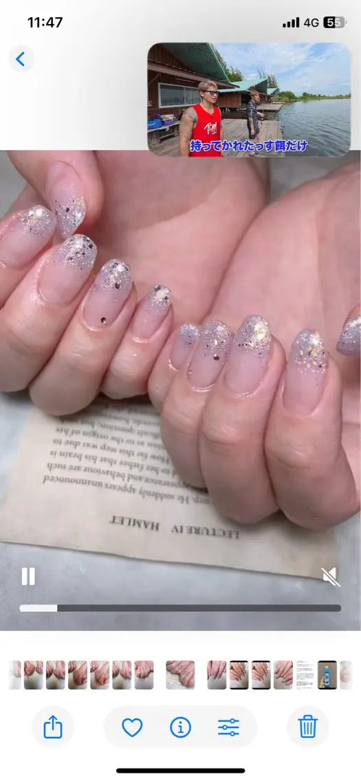 ネイル ラメ(グリッター) ラメグラデーション 🌿Charme🌿 MAIのネイルデザイン