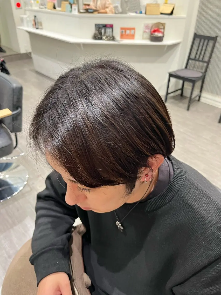 ショート カラー メンズ ブラウンカラー 透明感カラー ナチュラルブラウン cocotte 💟草間紫音💟のヘアスタイル