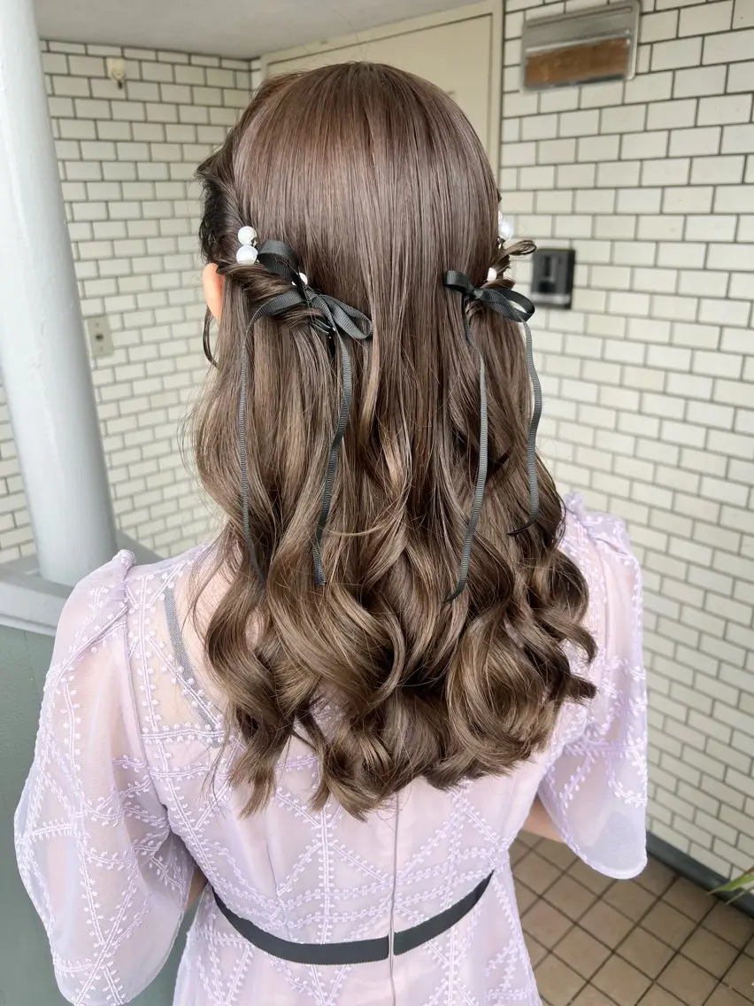 ヘアアレンジ ヘアセット 大人可愛いヘアメイク 💋🧚‍♀️しずかのヘアスタイル
