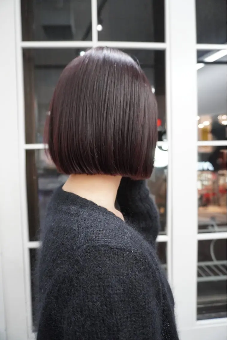 ショート カラー ボブ レイヤー/似合わせ TAKUYAのヘアスタイル