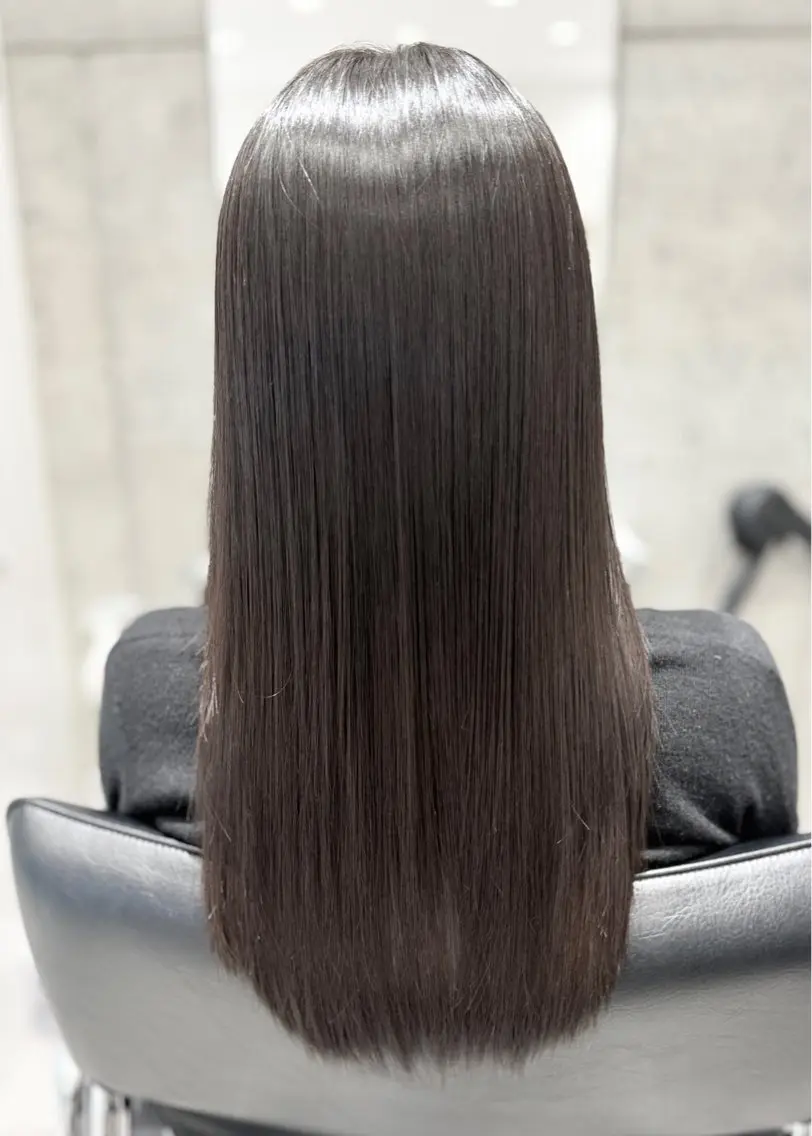 ロング ドライ カット✂️髪質改善のヘアスタイル