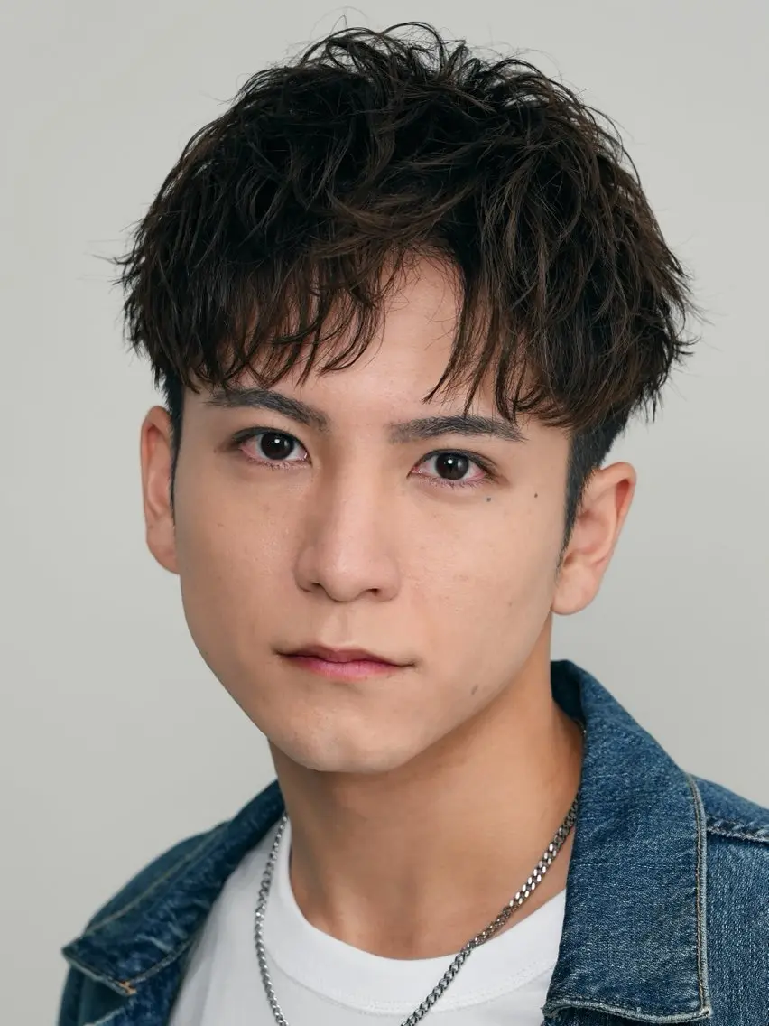 ショート パーマ メンズ カット パーマ fifth  木下 浬玖のヘアスタイル