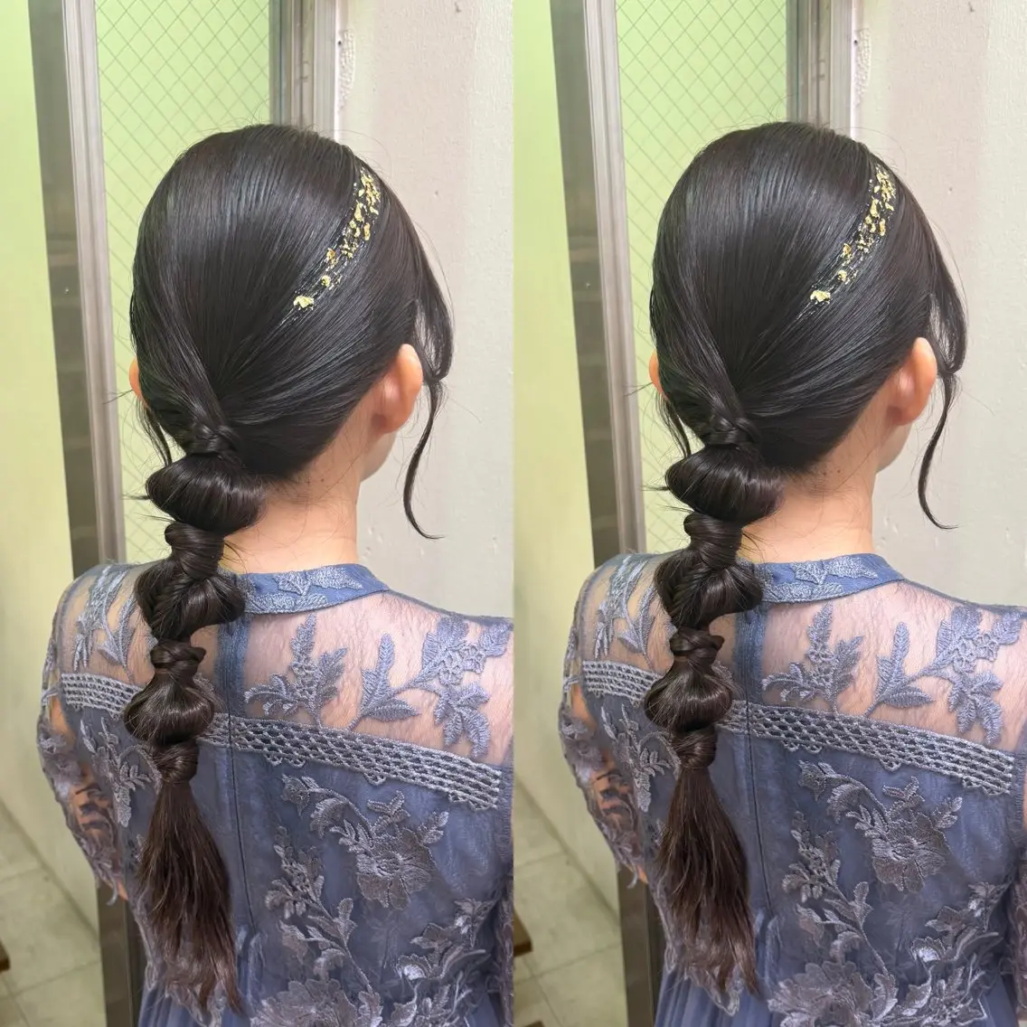 ロング ヘアアレンジ ヘアセット 暖色カラー/ ストレート/くるみのヘアスタイル