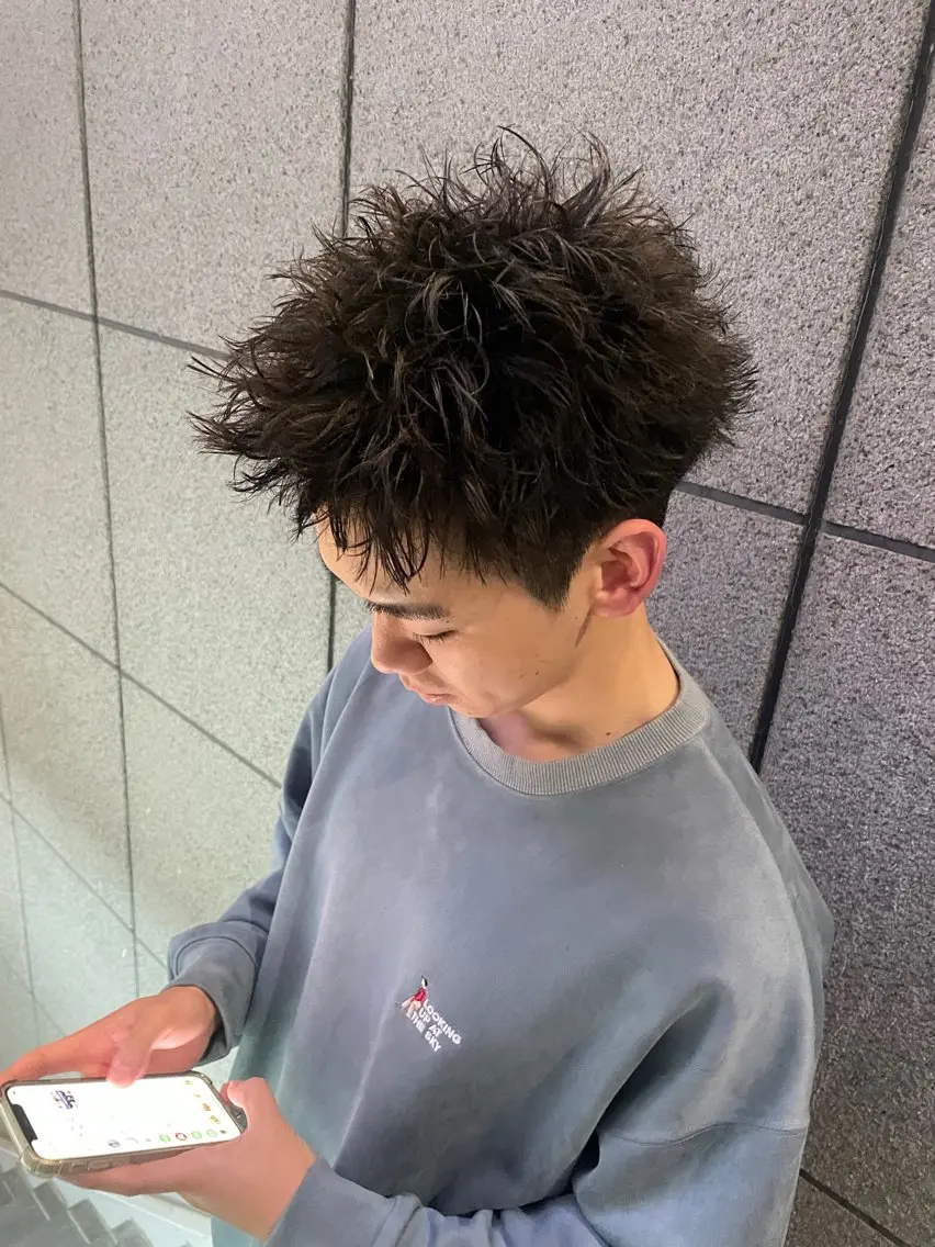 ショート ショートヘア カット 本日空あり三宮駅1分 メンズサロンハイプのヘアスタイル