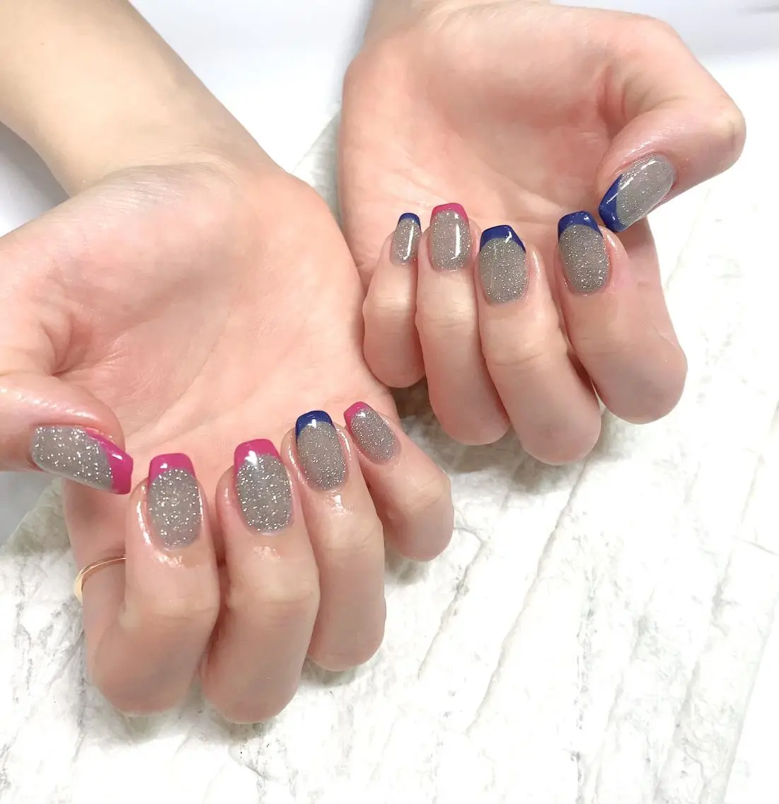 ネイル フラッシュネイル フレンチネイル ハンドネイル フットネイル yochi nailのネイルデザイン