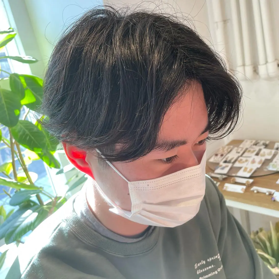 ショート パーマ ヘアアレンジ メンズ カット パーマ 鴫原 亜弥のヘアスタイル
