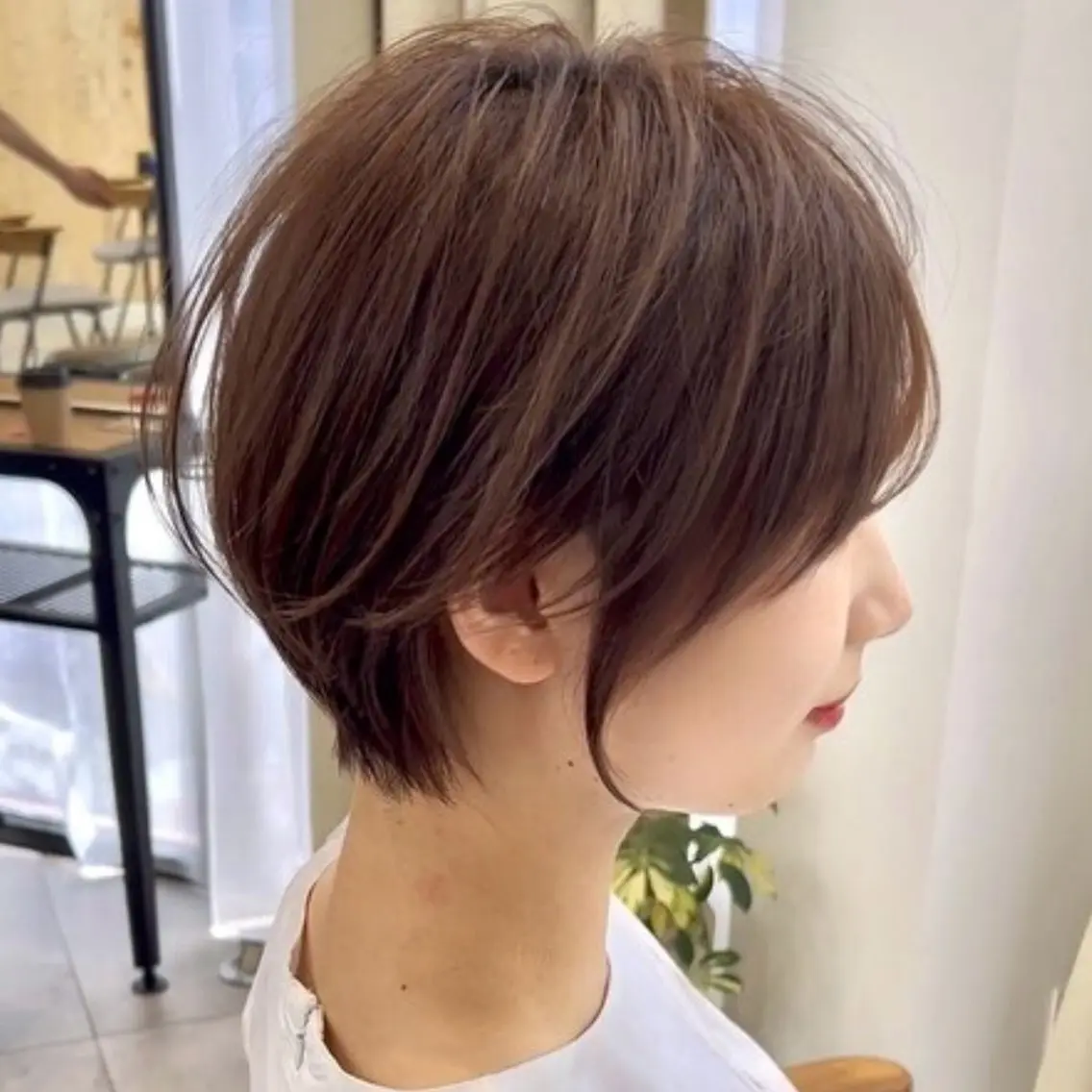 ショート カット ヘアカラー トリートメント ショート/40代から の似合わせ/たかいのヘアスタイル