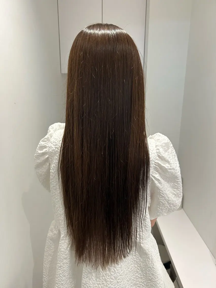 ロング ハルカ 縮毛矯正🧤 レイヤーモデル募集のヘアスタイル