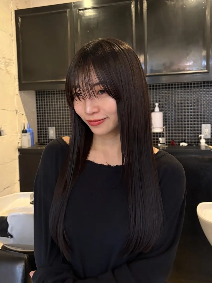 ロング カット トリートメント レディースカット🎀 NANAHAのヘアスタイル