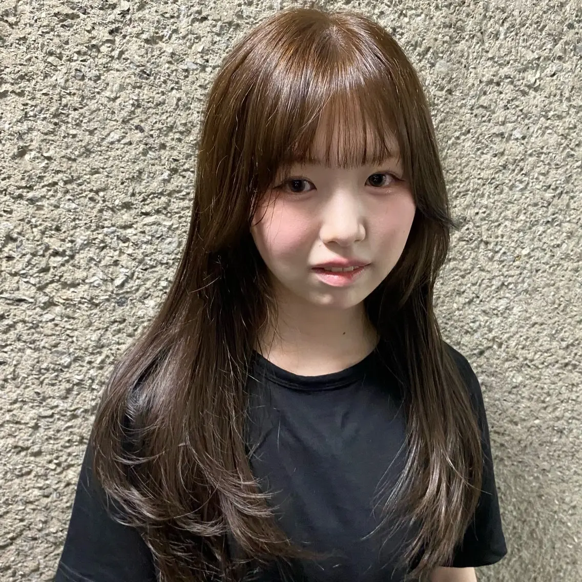 ロング カラー ベージュカラー 伸ばしかけ レイヤーカット ロング 🎀盛れる韓国ヘア Yuto🎀のヘアスタイル