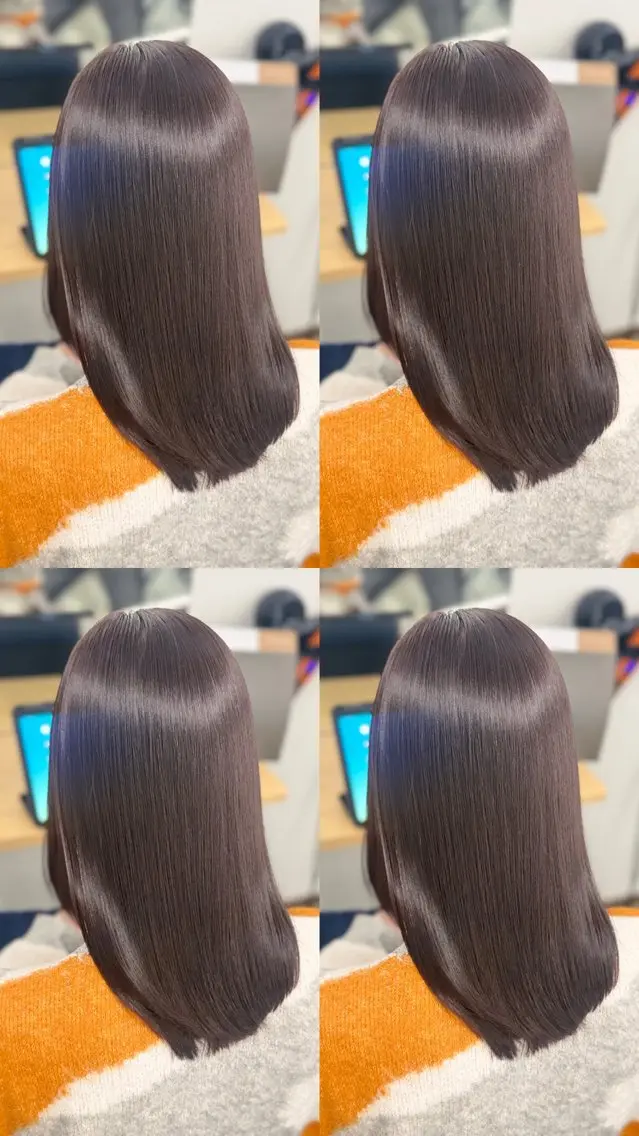 ミディアム ヘアカラー 髪質改善🪽 森川☜ ☜ のヘアスタイル