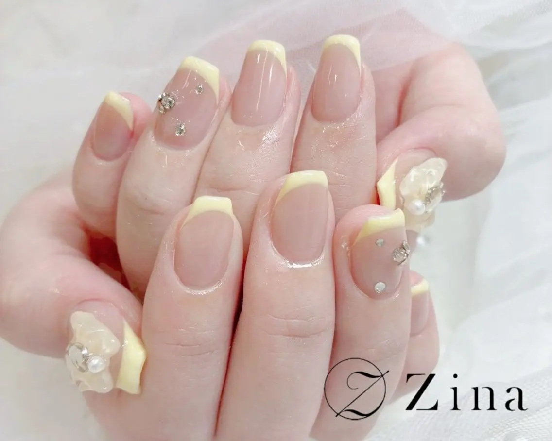ミディアム ハンドネイル 自爪育成/zina/ KIMIのネイルデザイン