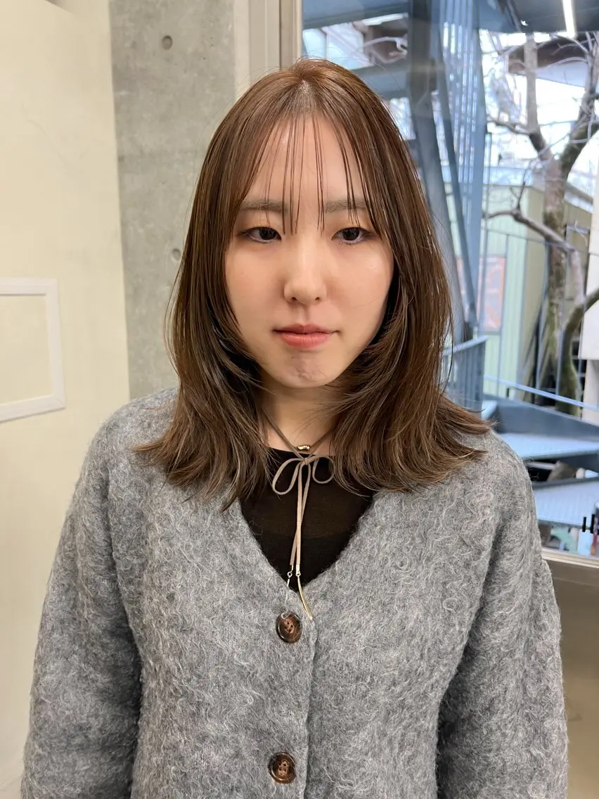 ミディアム カラー カット ヘアカラー トリートメント ボブ/パーマ 🐕🦺Nagiのヘアスタイル