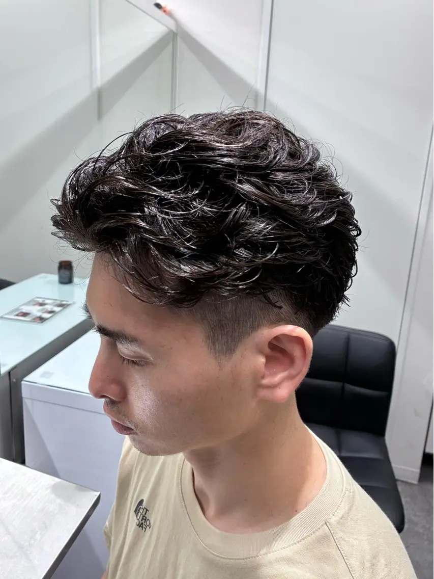 ショート パーマ メンズ カット パーマ トリートメント ヘアセット 垢抜けメンズパーマ /颯太のヘアスタイル