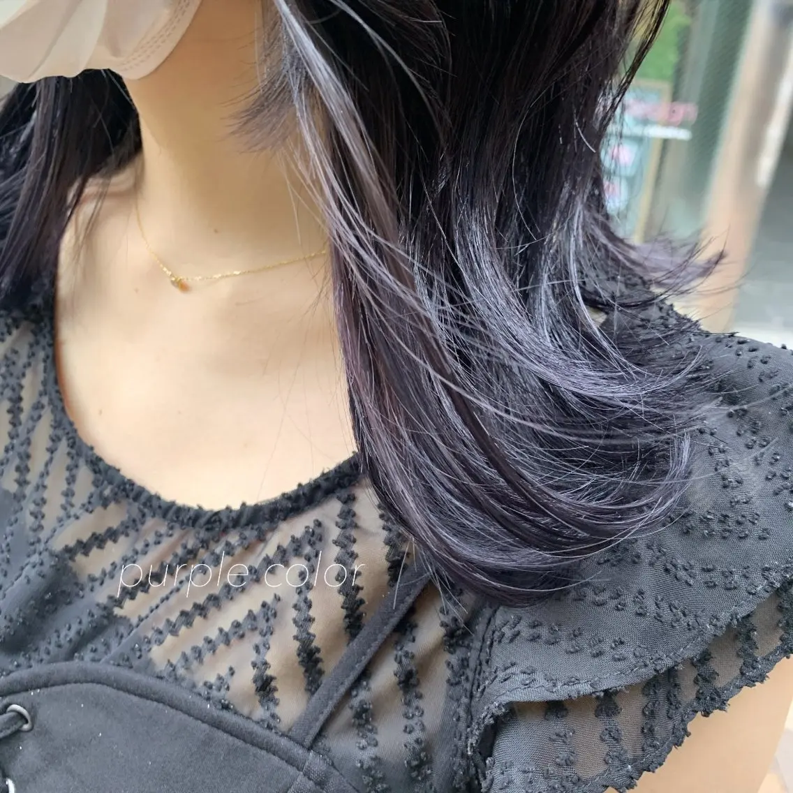 ミディアム カラー パープルカラー 似合わせカット得意 💛RENA💛のヘアスタイル